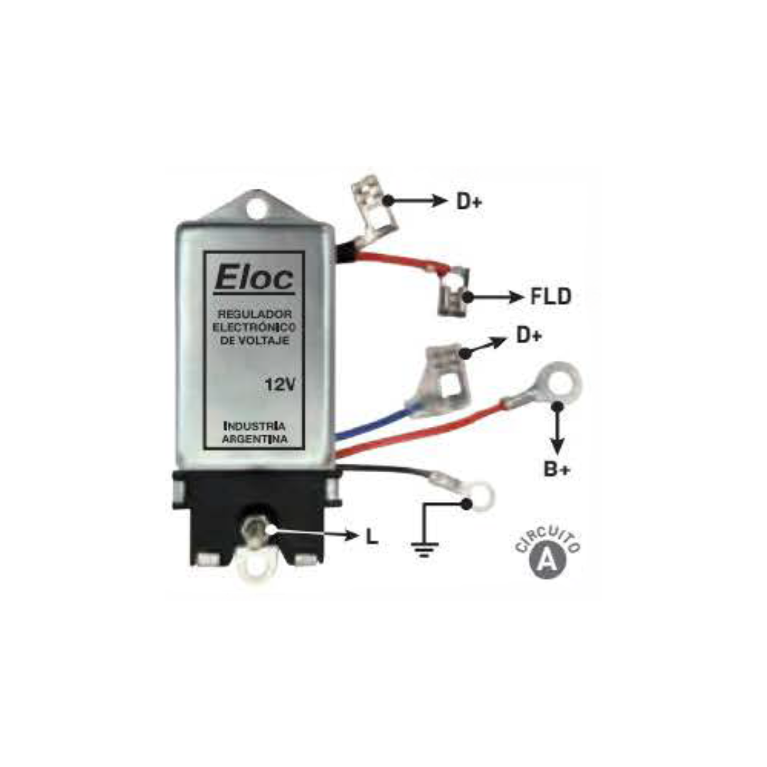 REGULADOR DE VOLTAJE TIPO INDIEL 12V