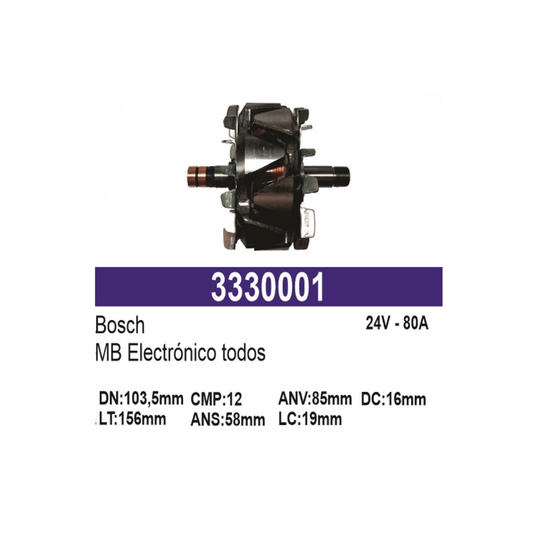 ROTOR ELECTRONICO BOSCH NUEVO M/VIEJO 24V