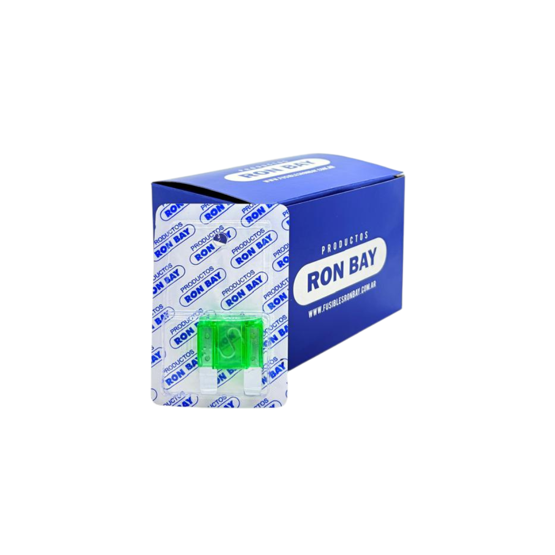 FUSIBLE MAXI FICHA 30 AMP. CAJA DE 20 BLISTER X 1 UNIDAD (CAJA CERRADA)