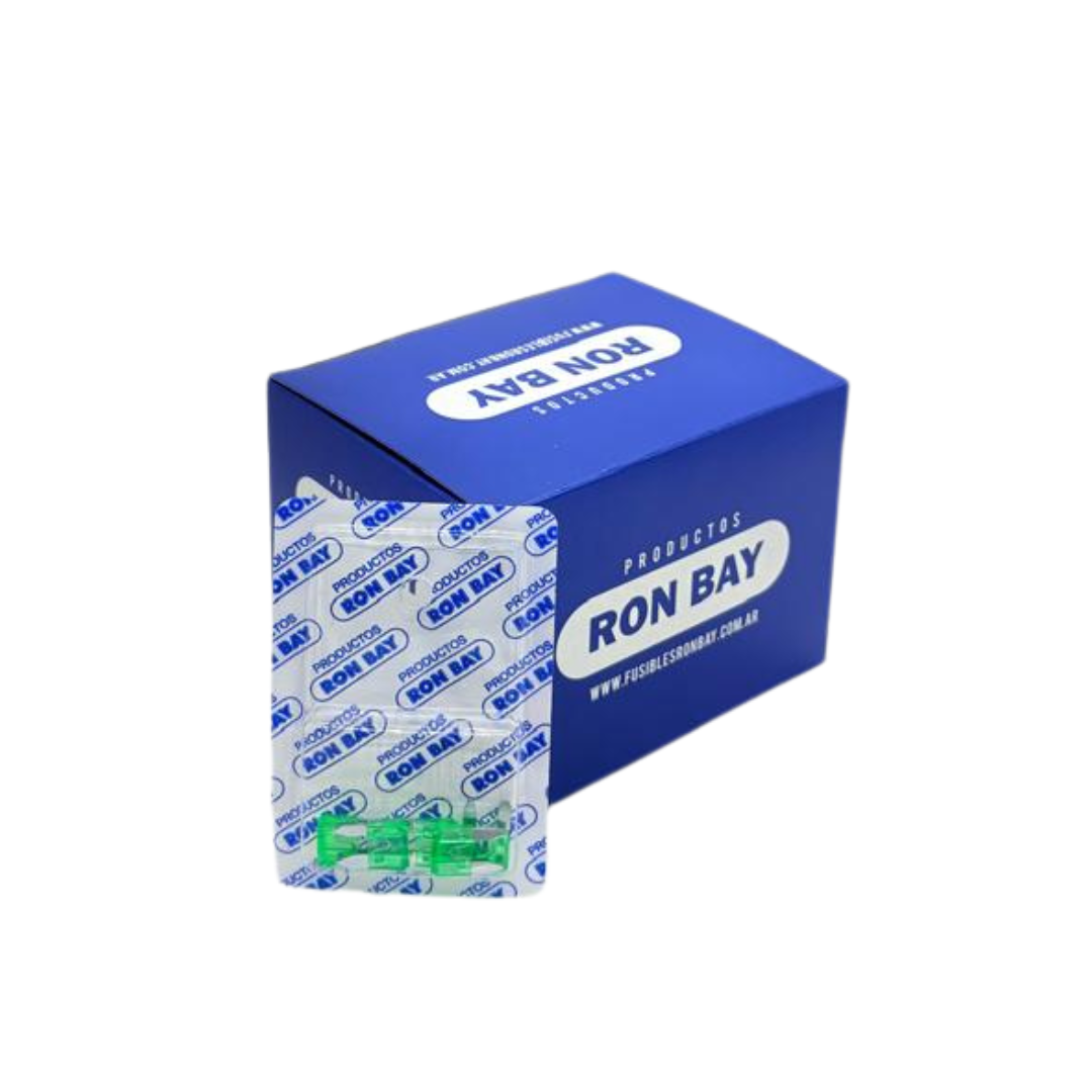 FUSIBLE MINI FICHA 30 AMP . CAJA DE 20 BLISTER X 5 UNIDADES  (CAJA CERRADA)