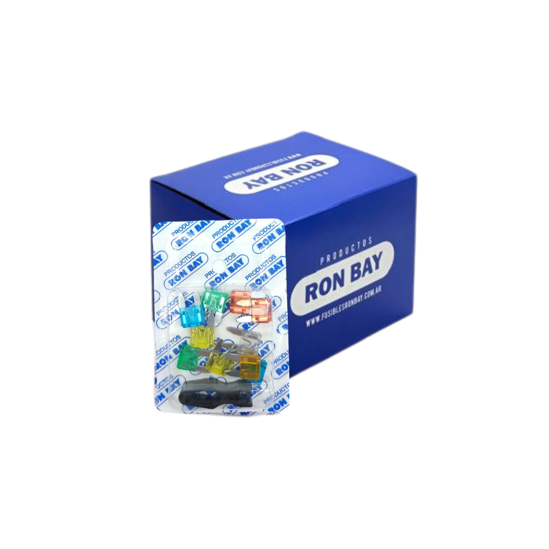 FUSIBLE MINI FICHA UNIVERSAL CON PINZA. CAJA DE 10 BLISTER X 10 UNIDADES  (CAJA CERRADA)