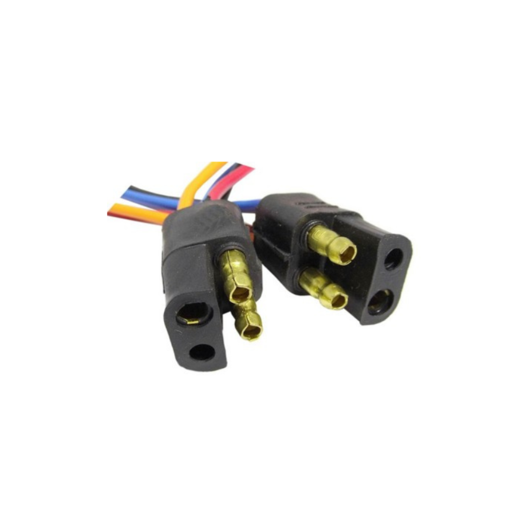 FICHA 4 VIAS CUADRADA (2 HEMBRAS - 2 MACHOS) X BOLSA DE 10 UNIDADES
