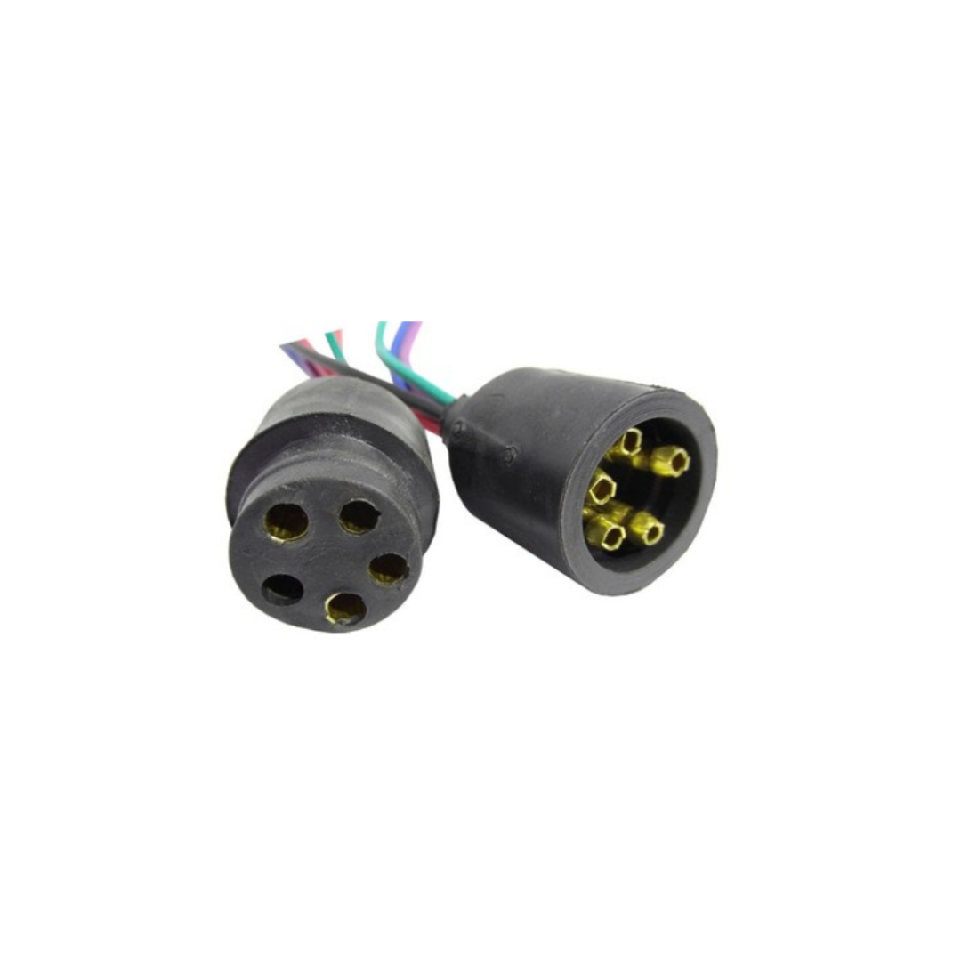 FICHA 5 VIAS ACOPLADO DE NYLON-GOMA REFORZADA X BOLSA DE 5 UNIDADES