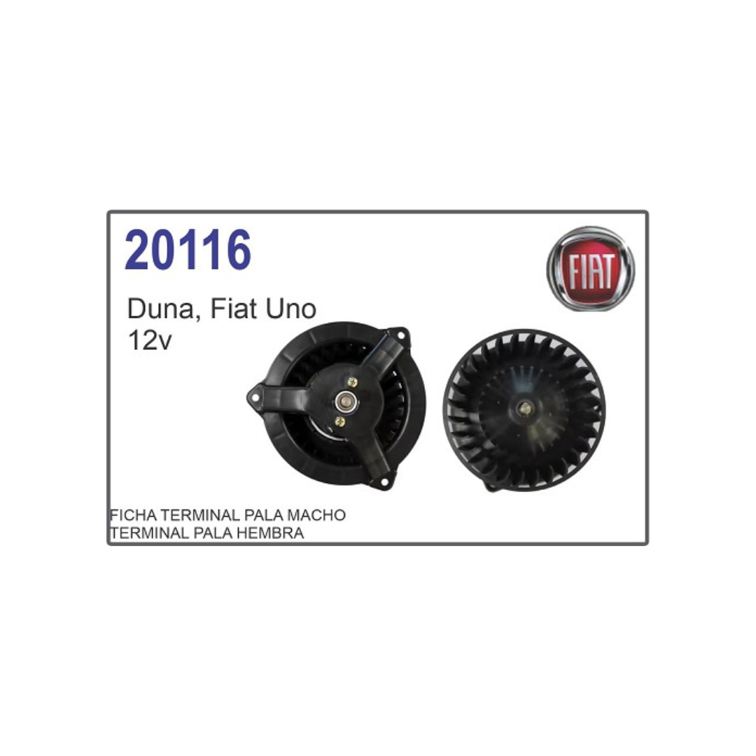 MOTOR SOPLADOR CALEFACCION FIAT UNO DUNA  12V
