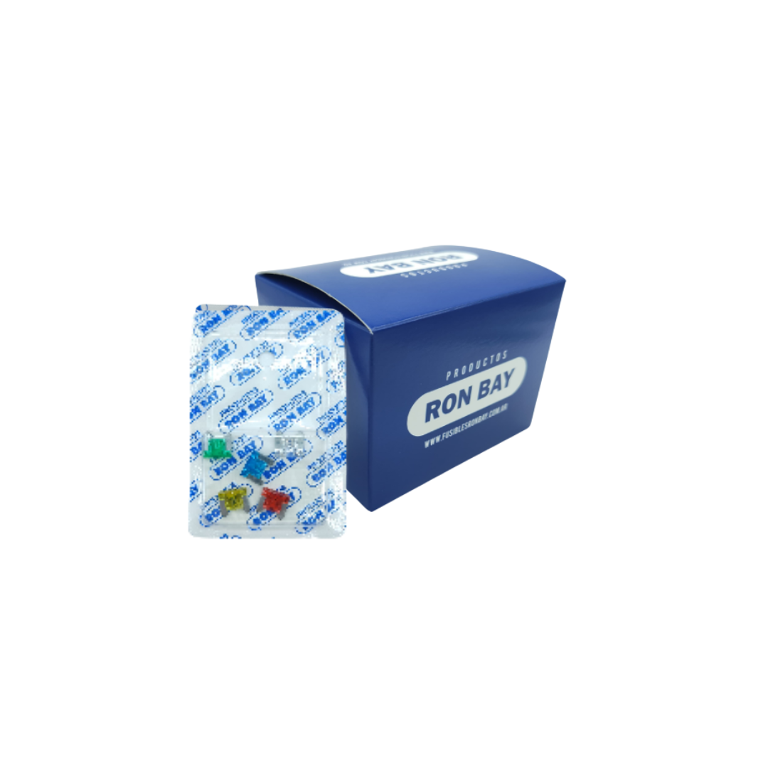 FUSIBLE MINI FICHA PERFIL BAJO UNIVERSAL CAJA X 1O BLISTER DE 10 UNIDADES (CAJA CERRADA)