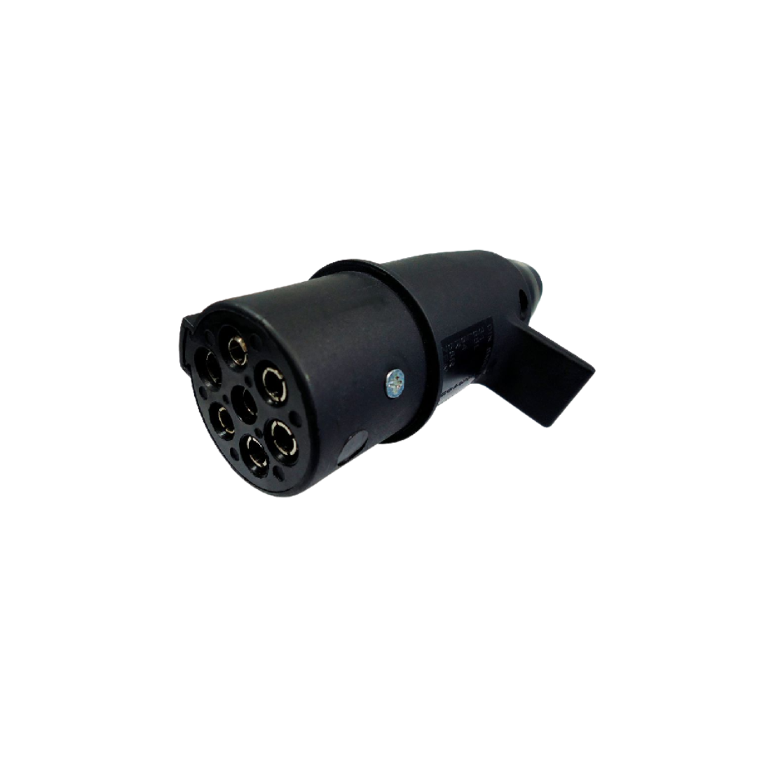 ENCHUFE MACHO PARA TRAILER 24V-7 VIAS PLASTICO SIN EXTENSOR LINEA PESADA