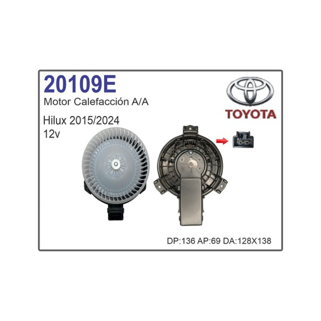 MOTOR SOPLADOR CALEFACCION TOYOTA HILUX  SW4 2015 HASTA 2025