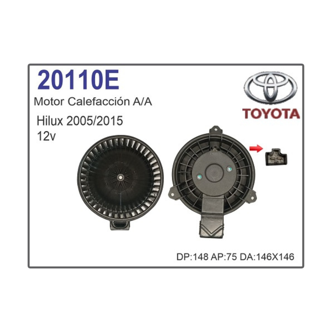 MOTOR SOPLADOR CALEFACCION TOYOTA HILUX SW4 2005 HASTA 2015