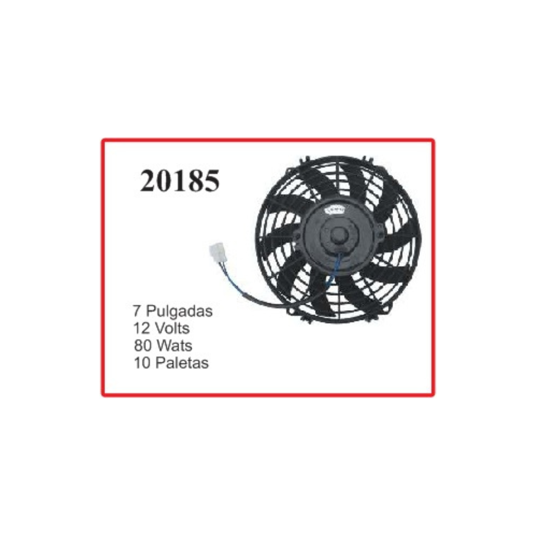ELECTROVENTILADOR 7P 12V 80W 10 PALETAS CHATO CURVO