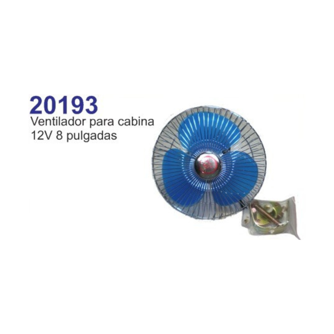 VENTILADOR PARA CABINA 12V 8 PULGADAS