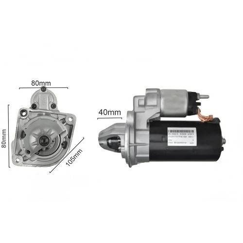 MOTOR DE ARRANQUE BOSCH PEUGEOT P-306 BOXER JUMPER 2.5 FIAT DUCATO 9D 12V CUBRE CORTO