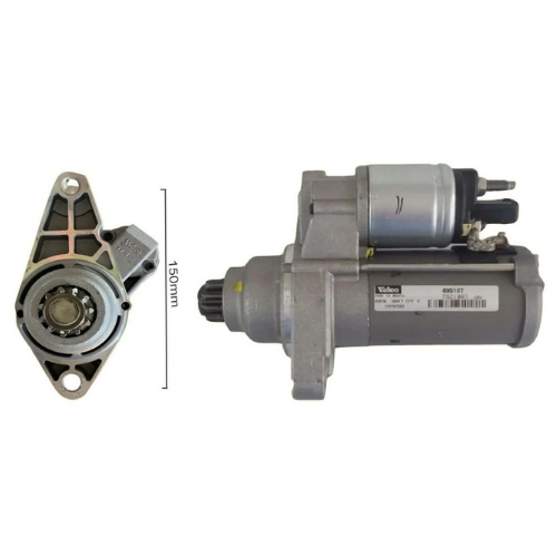 MOTOR DE ARRANQUE VALEO VOLSKWAGEN VW GOL TREN FOX SURAN (Reemplazo 10075-10057)