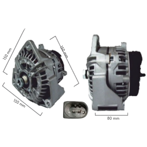 ALTERNADOR BOSCH 12V 120A 8PK VW 17-220 2 PINES INTELIGENTE