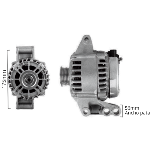 ALTERNADOR BOSCH 12V 90A 6PK FORD FOCUS FIESTA ECOSPORT