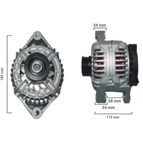 ALTERNADOR DELCO 12V 70A CHEVROLET GM CORSA S-10 6PK