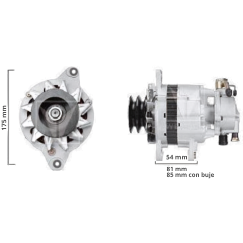 ALTERNADOR HITACHI 12V 70A UNIVERSAL IZUSU TOYOTA NISSAN C/DEPRESOR