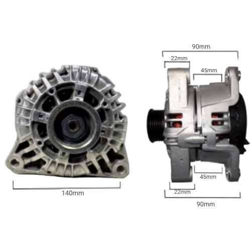 ALTERNADOR VALEO 12V 150A 6PK POLEA EMBRAGUE PEUGEOT  P-206 P-306 PARTNER FIAT QUBO DIESEL CL15